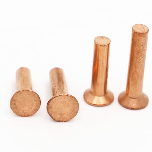 1-50 Stück Kupfer Senkkopf Vollnieten M2.0 M2.5 M3 M4 M5 M6 M8(M4 5pcs,40mm) von AYYSSM