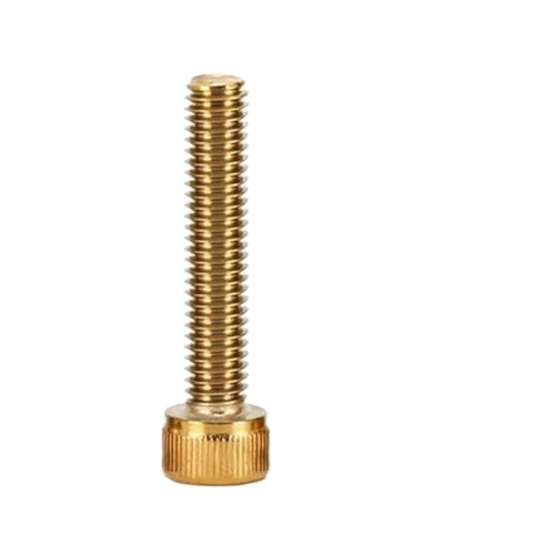 1 Stück Sechskantschraube mit Innensechskant M4 M5 M6 M8 M10 Edelstahlschraube(Gold,60MM_M8X1.25 PITCH) von AYYSSM