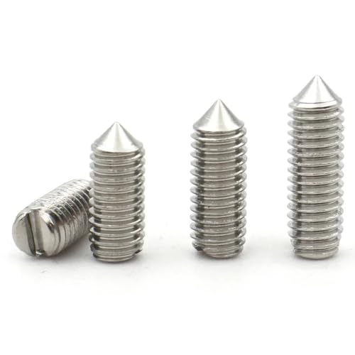 10 teile/los M1.6 M2 M2.5 M3 M4 M5 M6 A2-70 304 Edelstahl Schlitzkopf Konisches Ende Kegelspitze Madenschraube(3mm,M1.6 x10pcs) von AYYSSM
