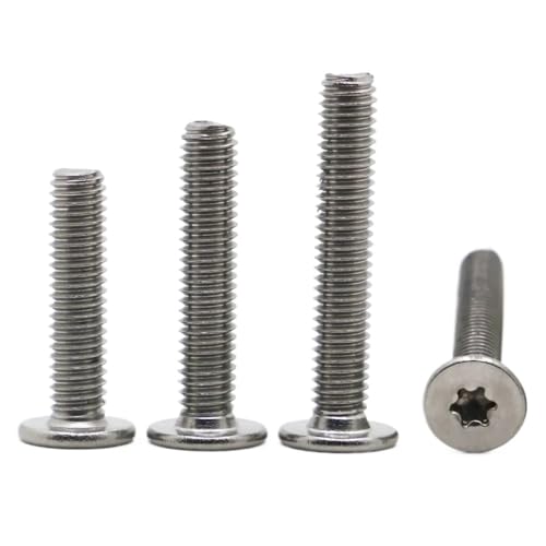 10 teile/los M1.6 M2 M2.5 M3 M4 M5 M6 M8 304 Edelstahl Sechs-Lappen Torx Ultra Dünne Super Niedrigen Flachen Wafer Kopf Schraube Bolzen(12mm,M4 10pcs) von AYYSSM