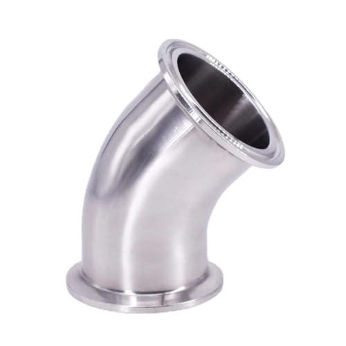 19 25 32 38-108mm Rohr OD 1.5 "2" 2.5 "3" 3.5 "4" Tri Clamp 45 Grad Ellenbogen SUS304 Edelstahl Sanitär Fitting Anschluss Homebrew(38mm OD K50.5mm,304STAINLESS_45 DEGREE ELBOW) von AYYSSM