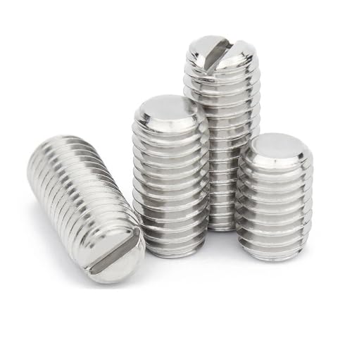 2/50 M1.2 M1.4 M1.6 M2M2.5 M3 M4 M5 M6 M8 M10 M12 Edelstahl Schlitzkopf Flaches Ende Madenschraube Stellschraube(12mm,5pcs M8) von AYYSSM