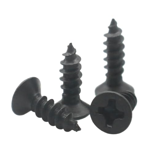 20/50 Stück M2 M2.6 M3 M4 M5 M6 Schwarz 304 Edelstahl Kreuz Flach Senkkopf Selbstschneidende Schraubenbefestigungen(40mm,M5 (20pcs)) von AYYSSM