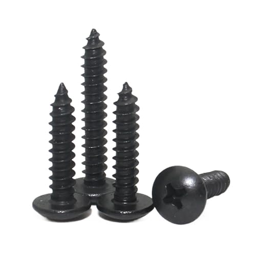 5~25 Stück langlebige M3 M3.5 M4 M5 M6 Kreuzschlitzschrauben aus Edelstahl 304, große runde Pilzkopf-Blechschrauben aus Holz(40mm,M4 x10pcs) von AYYSSM