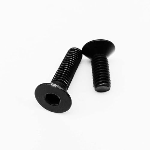 50/100 Stück M2 M2.5 Schwarz 304 Edelstahl Sechskant Innensechskant Flachsenkkopfschraube Bolzenlänge 3-40mm(100pcs M2.5x8mm) von AYYSSM