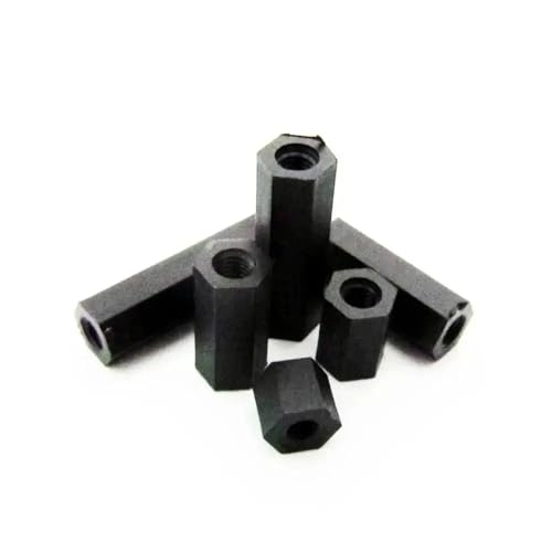 50 Stück M2 M2.5 M3 M4 Motherboard Schwarz Nylon Kunststoff Schraube Bolzen Männlich-Weiblich Weiblich Hex Standoff Hexagon Pillar Spacer(Female-Female,M4x10mm) von AYYSSM