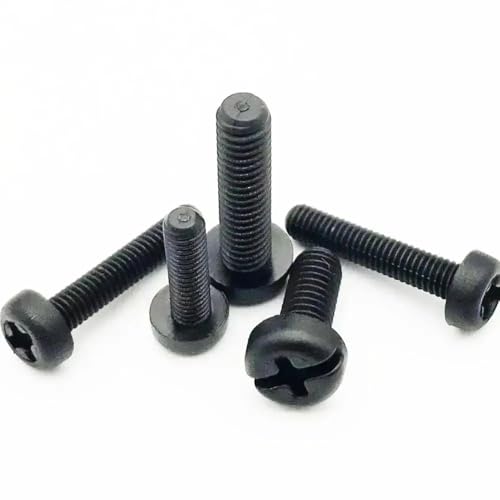 50 Stück M2 M2.5 M3 M4 Motherboard Schwarz Nylon Kunststoff Schraube Bolzen Männlich-Weiblich Weiblich Hex Standoff Hexagon Pillar Spacer(Phillips head screw,M4x25mm) von AYYSSM