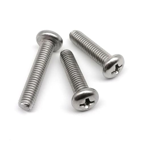 50X M1 M1.2 M1.4 M1.6 M2 M2.5 M3 M4 Mini Micro Kleine Hellschwarze A2 304 Edelstahl Kreuzschlitzschraube Rundschraube(304 stainless steel,3MM_M1.4) von AYYSSM