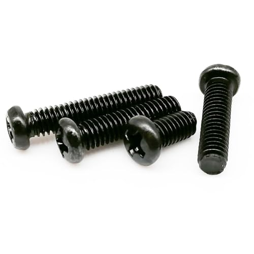 50X M1 M1.2 M1.4 M1.6 M2 M2.5 M3 M4 Mini Micro Kleine Hellschwarze A2 304 Edelstahl Kreuzschlitzschraube Rundschraube(Black carbon steel,5MM_M1.2) von AYYSSM