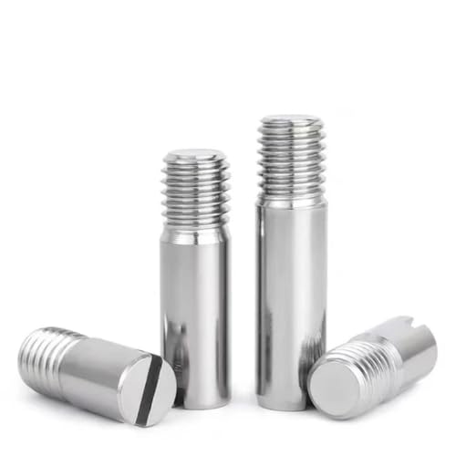 AYYSSM 10 Stücke 304 Edelstahl Schlitzkopf Außengewinde Solide Passstift Positionierung Rollenwelle(6mm,M3 (10Pcs)) von AYYSSM