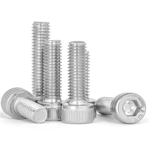 AYYSSM 2/5/10 Stücke 304 Edelstahl Sechskant Linksgewinde Innensechskantschraube Inbusschraube Linkshändermutter(30mm,5Pcs M5) von AYYSSM