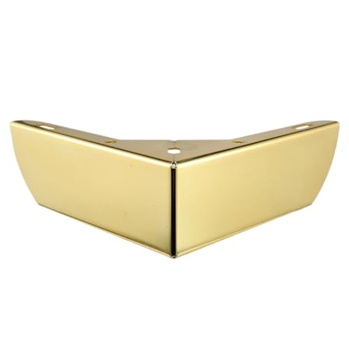 AYYSSM 4 Stück Metall Gold Möbelbein Schwarz Couchtisch Bein Sofa Fußschraube mit Bodenschutzpolstern Möbelzubehör Hardware(Color:Gold) von AYYSSM