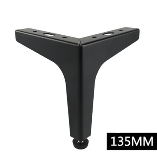 AYYSSM 4 Stück höhenverstellbare Möbelbeine aus Metall, schwarz, for Möbel, Nivellierfüße, Sofa, Tischbeine, Stuhl-Hardware-Zubehör (Color : 135mm) von AYYSSM