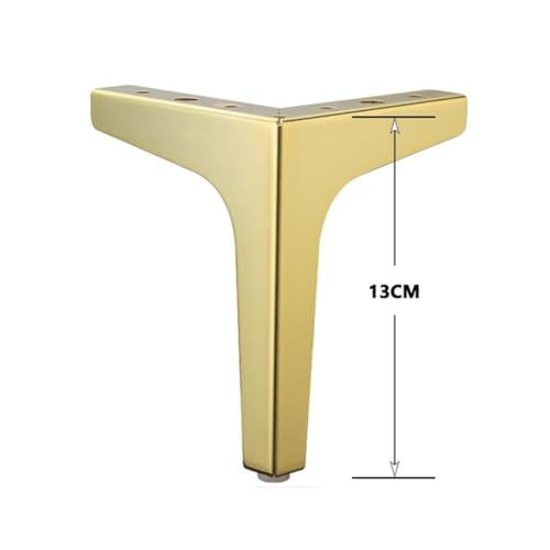 AYYSSM 4PCS Fuß for Badezimmer Möbel Küche Schränke Stühle Nachttisch Schränke Tisch Schränke TV Rack Beine for Nachttisch Bein (Color : Gold 13cm 4pcs) von AYYSSM