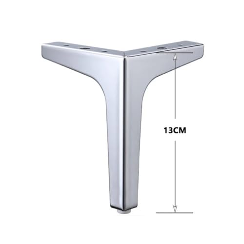AYYSSM 4PCS Fuß for Badezimmer Möbel Küche Schränke Stühle Nachttisch Schränke Tisch Schränke TV Rack Beine for Nachttisch Bein (Color : Silvery 13cm4pcs) von AYYSSM