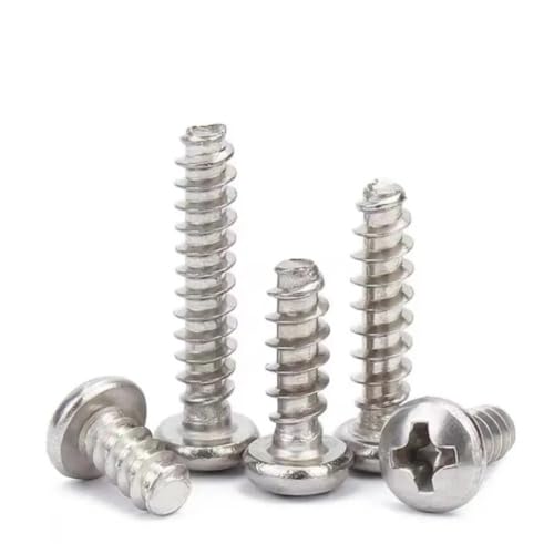 AYYSSM Elektronische Mikroschrauben mit Flachkopf aus Edelstahl 304, selbstschneidende Schraube, Telefon, Computer(10mm,M2.6 (50Pcs)) von AYYSSM
