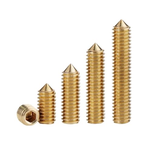 AYYSSM Gewindestifte mit Innensechskant und Kegelspitze aus Messing(4mm,M4 (20Pcs)) von AYYSSM