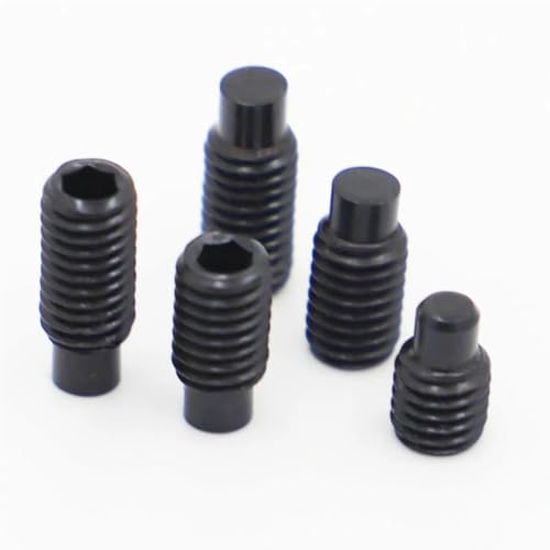 AYYSSM M2,5 M3 M4 M5 M6 M8 M10 M12 M14 M16 Sechskant-Innensechskantschrauben aus schwarzem Stahl mit Madenschrauben mit konvexem Ende und Zapfen(16mm,M16 1pc) von AYYSSM