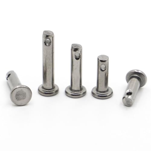 AYYSSM M3 M4 M5 M6 M8 M10 304 Edelstahl Passstift Flachkopf Zylinderstift Mit Loch(M6 5pcs,12mm) von AYYSSM