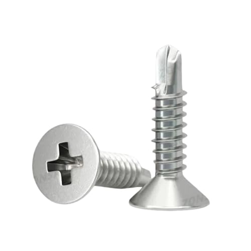 Edelstahl M3.5 M4.2 M4.8 M5.5 M6.3 Selbstschneidende Schwalbenschwanzschraube Flachkopf-Bohrschraube for Blech(19mm,M5.5 10pcs) von AYYSSM