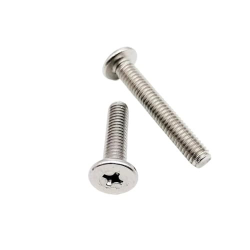 Kreuz-Ultradünne, superflache Waferkopfschraube, Schraube M1.4 M1.6 M2 M2.5 M3 M4 M5 M6 304 Edelstahl(50pcs M3x10mm) von AYYSSM