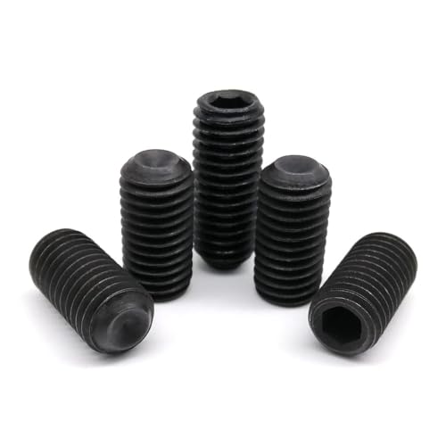 M1.6 M2 M2.5 M3 M3.5 M4 M5 M6 M8 M10 M12 Sechskant-Innensechskantschraube mit Ringschneide, Stellschraube, schwarzer Stahl(2.5mm,10pcs M1.6) von AYYSSM