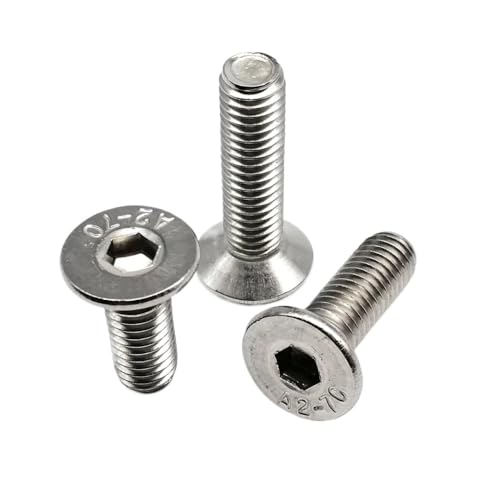 M1.6 M2 M2.5 M3 M4 M5 M6 M8 304 Edelstahl Sechskant Innensechskant Flach Senkkopf Schraube Bolzen Mutter Unterlegscheibe Set Kit Box(M1.6 1200pcs) von AYYSSM