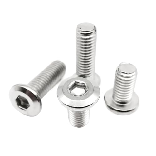 M2 M2.5 M3 M4 M5 M6 M8 Große flache Sechskantschraube mit Innensechskantkopf Verbindungsschraube Möbelnietschraube 304 Edelstahl(50pcs M2.5x6mm) von AYYSSM
