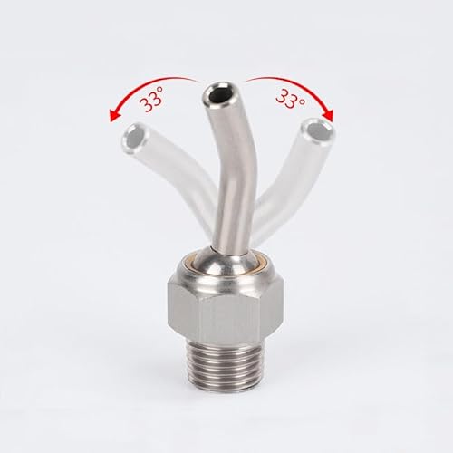 M5/M6/M8/M10/M12/M14/M16 Edelstahl SS304 CNC-Drehmaschinenrevolver Wassersprühkühlung universell einstellbare Winkelkühldüse(L60mm,OD 6MM ID 4MM_M14X1.5) von AYYSSM