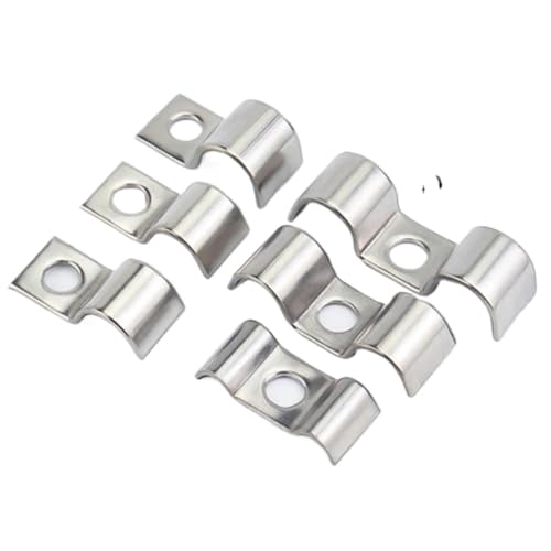 M5-M48 304 Edelstahl Single P Typ Doppel Seite Lathedog Conduit Rohr Schlauch Rohr Feste Montage Halterung Sattel Clip Clamp(2Pcs Double M32-34) von AYYSSM