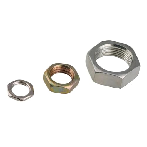 M7 M8 M9 M10 M12 M14 M16 Sechskantmuttern aus Kohlenstoffstahl mit Feingewinde, dünne Sechskantmutter, Sicherungsmuttern, weiß zinkfarben, verzinkt, vernickelt(Color Zinc,M9x0.75x2.5mm-10pcs) von AYYSSM