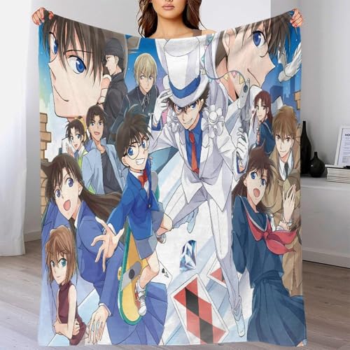 AYZOFCNDK Detective Conan Kuscheldecke Flauschig Decke Weich Flanelldecke Wohndecke Für Geburtstagsgeschenk Muttertagsgeschenk Weihnachten Geburtstag Geschenk 70x80inch(180x200cm) von AYZOFCNDK