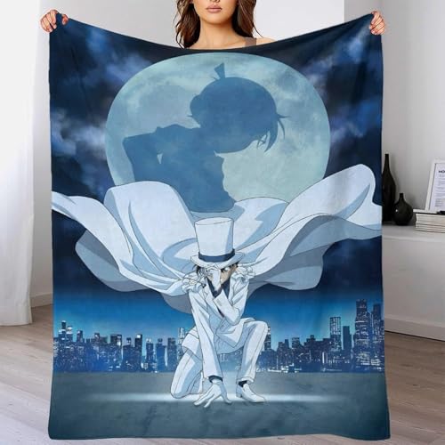 AYZOFCNDK Detektiv Conan 3D Muster Kuscheldecke Decke Flauschig Sherpa Decke Für Mädchen, Kinder Anime Kuscheldecke Sofadecke Alle Jahreszeiten Hochdekorativ 60x80inch(150x200cm) von AYZOFCNDK