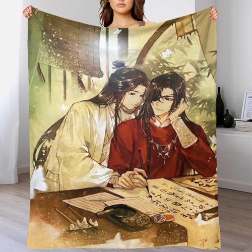 AYZOFCNDK Heaven Official’s Blessing Kuscheldecken Weich Decke Flanelldecke Weich Wohndecke Mikrofaser Kuscheldecke Sofadecke Für Kinder Erwachsene Decken 3D-Digitaldruck 70x80inch(180x200cm) von AYZOFCNDK