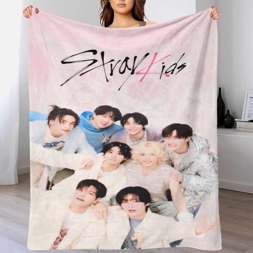 AYZOFCNDK Strey Kids 3D Muster Decke Kuscheldecke Flanell Fleece Decke Für Mädchen, Kinder Kuscheldecke Wohndecke Maschinenwaschbar 60x80inch(150x200cm) von AYZOFCNDK