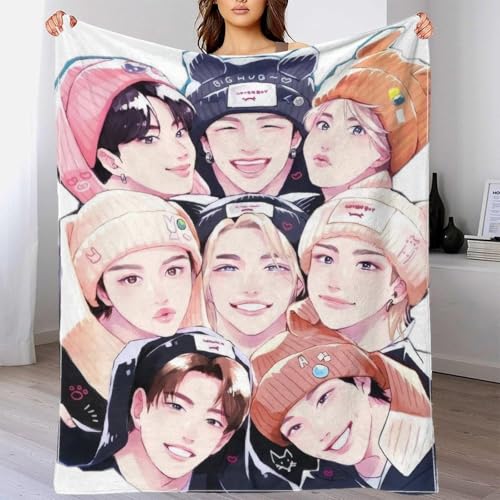 AYZOFCNDK Strey Kids Kuscheldecke Flauschige Personalisierte Decke Geburtstagsgeschenk Super Weiche Flanelldecke Wohndecke Schlafdecke 50x60inch(127x152cm) von AYZOFCNDK