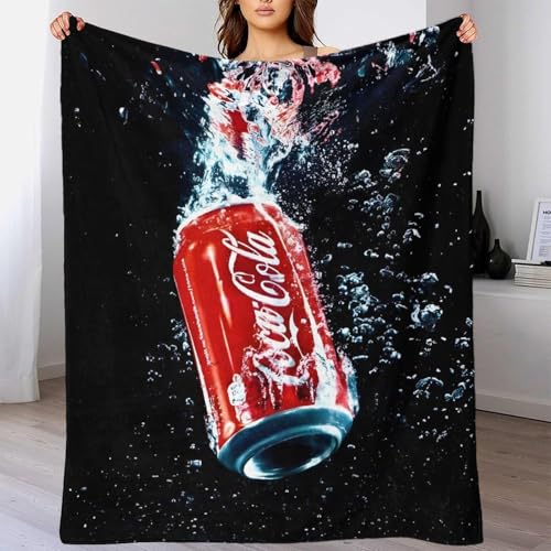 Coca - Cola Bedding Kuscheldecke Flauschig Sherpa Decke 3D Kinder Fleecedecke Wohndecke Warm Sofaüberwurf Decke Sofadecke Couchdecke Tagesdecke Für Bett & Sofa 40x50inch(100x130cm) von AYZOFCNDK
