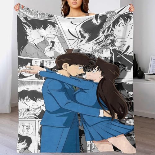 Detektiv Conan 3D Muster Kuscheldecke Decke Warm Anime Sofaüberwurf Für Kinder Erwachsene Geburtstag Geschenk, Hochdekorativ & Langlebig 80x90inch(200x230cm) von AYZOFCNDK