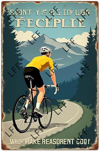 AYZYSMBM Vintage-Blechschild "Don'St Wait Until You Reach The Goal To Be Proud Of Yourself Be Proud Of Yourself Be Proud Of Every Step You Take Toward Reaching That Goal Cyclist", Wandkunst, Poster AYZYSMBM Vintage-Blechschild "Don'St Wait Until You Reach The Goal To Be Proud Of Yourself Be Proud Of Yourself Be Proud Of Every Step You Take Toward Reaching That Goal Cyclist", Wandkunst, Poster von AYZYSMBM
