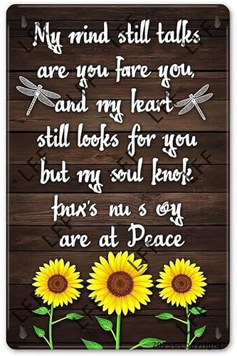 AYZYSMBM Vintage-Blechschild – Libelle Widow My Mind Still Talk To You – Wandkunst für Zuhause oder Büro Dekor Poster für spirituelle – Metallschild 20,3 x 30,5 cm von AYZYSMBM