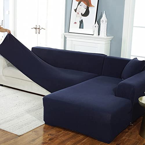 AYouge Sofabezug,Sofabezug Ecksofa-Sofabezug Stretch Sofabezug mit festem Schaumstoffstab für 1/2/3/4 Sitzer（L-förmiges Ecksofa erfordert Zwei） von AYouge