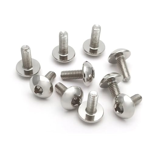 10/5/2 Stück legierter Stahl 16 mm großer runder Kopf Innensechskantschraube M6 6 mm M6 x 16, passend for CNC-Motorrad-Roller-ATV-Kunststoffabdeckung(10pcs) von AYrMtH