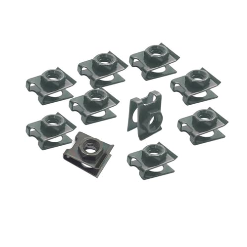 10 Stück Motorrad Roller ATV Moped Kunststoffabdeckung Schraube Bolzen oder U-Typ Clips mit Mutter M6 6mm M6X12 M6X16 M6X20(M6 clips(10pcs)) von AYrMtH