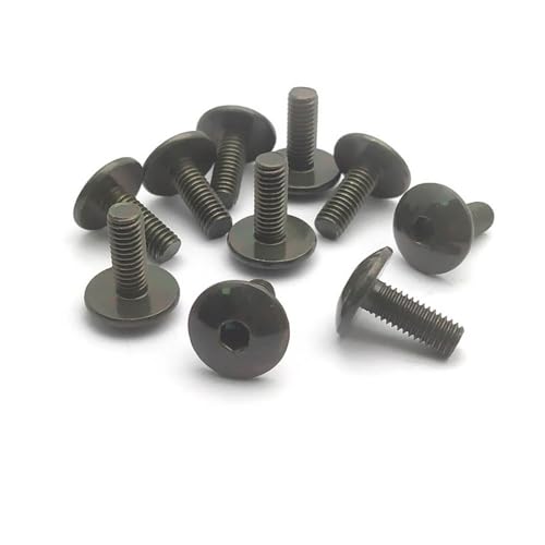 10 Stück Motorrad Roller ATV Moped Kunststoffabdeckung Schraube Bolzen oder U-Typ Clips mit Mutter M6 6mm M6X12 M6X16 M6X20(M6x12 bolts (10pcs)) von AYrMtH