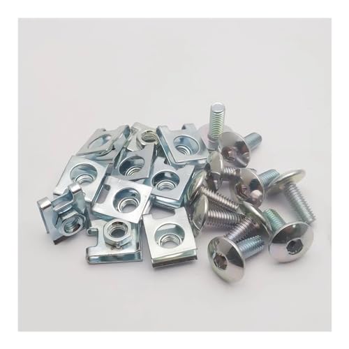 10er-Set, passend for M6-Splitter-Motorrad-Roller, ATV-Moped, Kunststoff-Abdeckungsschraube und U-Typ-Clips mit Mutter, 6 mm M6 x 16 10er-Set, passend for M6-Splitter-Motorrad-Roller, ATV-Moped, Kunststoff-Abdeckungsschraube und U-Typ-Clips mit Mutter, 6 mm M6 x 16 von AYrMtH
