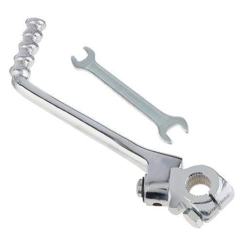 AYrMtH 1 stücke 16mm Stahl Verchromt Motorrad Kickstarter Hebel Pedal Fit for 140cc 150cc 160cc 200cc 250cc Chinesische Pit Dirt Bike kick Kurbel(Silver) von AYrMtH