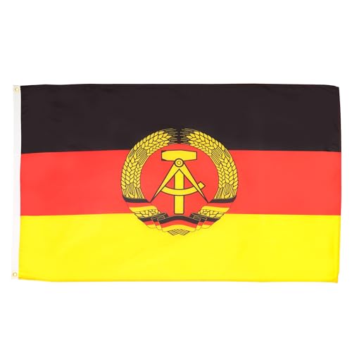 AZ FLAG 2 Stück Ostdeutschland-Flagge – 90 x 60 cm – deutsche Flagge – DDA, 100 % Polyester mit integrierten Metallösen von AZ FLAG