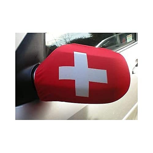 AUSSENSPIEGEL FLAGGE SCHWEIZ 2 stück - HELVETISCHE Autospiegelfahne - Spiegel Car cover spezielle Auto AZ FLAG von AZ FLAG