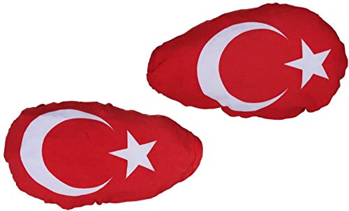 AZ FLAG AUSSENSPIEGEL Flagge TÜRKEI 2 stück - TÜRKISCHE Autospiegelfahne - Spiegel Car Cover spezielle Auto von AZ FLAG