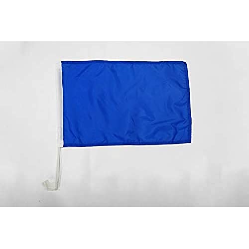 AZ FLAG AUTOFAHNE EINFARBIG BLAU 45x30cm - EINFARBIG AUTOFLAGGE 30 x 45 cm Auto flaggen von AZ FLAG